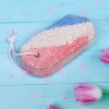 879-093 Пемза для ног, форма прямоугольник, трехцветная 9,5*4,5*2см