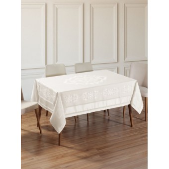 Скатерть      160х300   из жаккарда       Бежевый   KARNA  