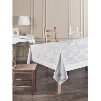 Скатерть      160х300   из жаккарда       Белый   KARNA  