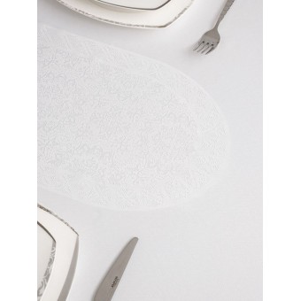 Скатерть      160х220   из жаккарда       Белый   KARNA