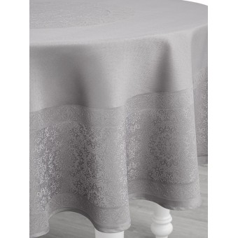 Скатерть      160Q   из жаккарда       Серый   KARNA