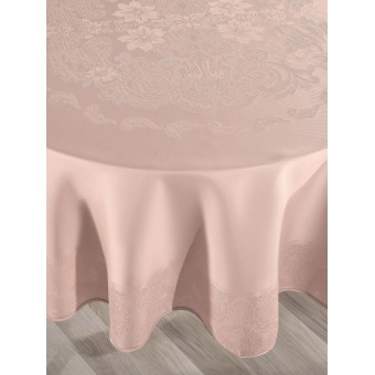 Скатерть      160Q   из жаккарда       Розовый   KARNA