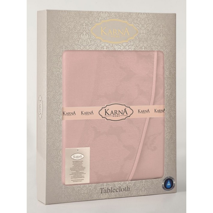 Скатерть 160Q из жаккарда Розовый KARNA