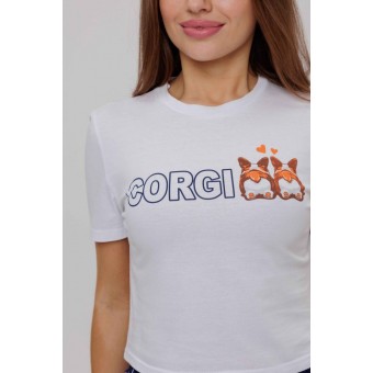 Костюм  женский       из кулирки    футболка с шортами   Белый, Синий     