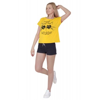 Костюм  женский       из кулирки    футболка с шортами   в ассортименте