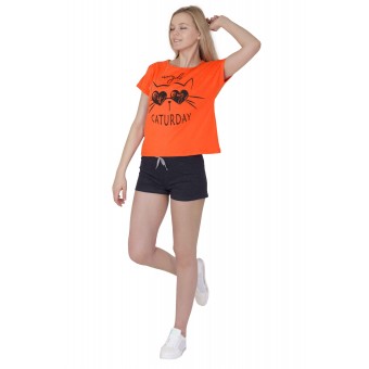 Костюм  женский       из кулирки    футболка с шортами   в ассортименте