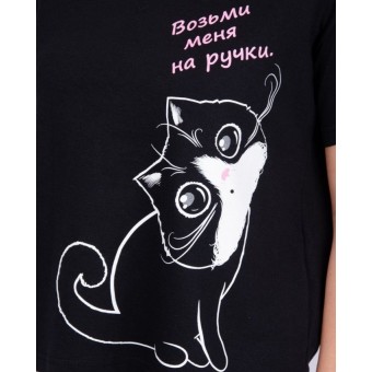 Пижама  женская       из кулирки    футболка с шортами     Животные   