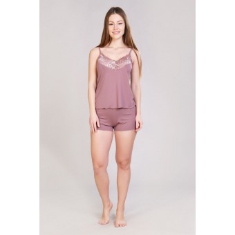Комплект  женский       из вискозы    майка с шортами        