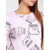 Комплект женский из кулирки футболка с шортами Животные