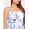 Комплект женский из кулирки майка с шортами Животные