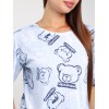 Комплект женский из кулирки футболка с шортами Животные