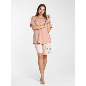 Пижама  женская       из кулирки    футболка с шортами