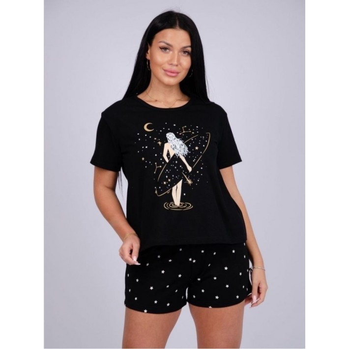 Комплект женский из кулирки футболка с шортами