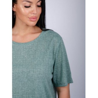 Костюм  женский       из кулирки    футболка с шортами   зеленый