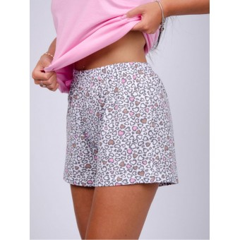 Пижама  женская       из кулирки    футболка с шортами     Сердечки