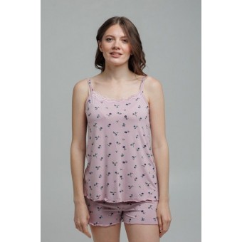 Пижама  женская       из вискозы    майка с шортами