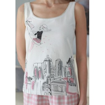 Комплект  женский       из кулирки    майка с шортами