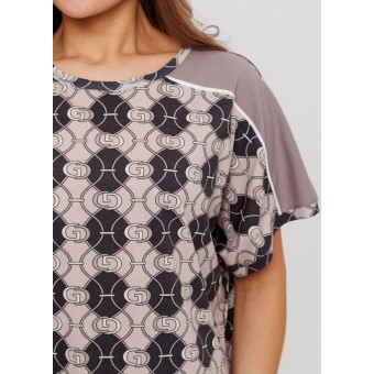 Костюм  женский       из кулирки    футболка с шортами   бежевый