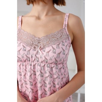 Комплект  женский       из кулирки    майка с шортами   розовый  Кружево