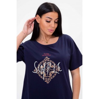 Костюм  женский       из кулирки    футболка с шортами   синий