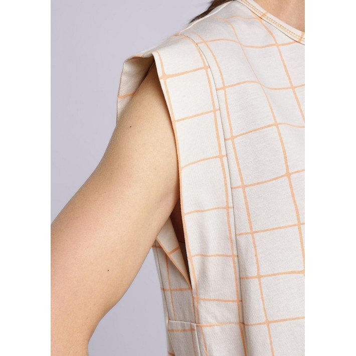 Комплект женский из кулирки футболка с шортами бежевый Животные