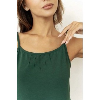 Пижама  женская       трикотажная    майка с шортами   зеленая