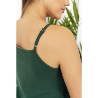 Пижама  женская       трикотажная    майка с шортами   зеленая