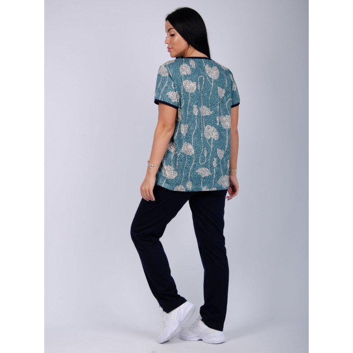 Костюм женский из кулирки футболка с брюками