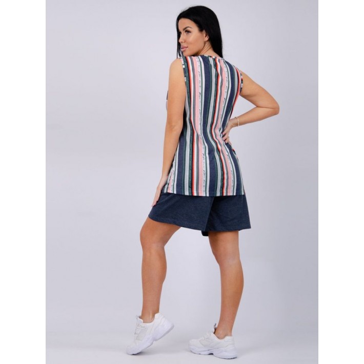 Костюм женский из кулирки футболка с шортами