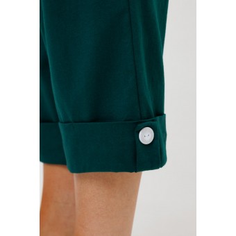 Костюм  женский       из кулирки    футболка с брюками   Зеленый, Серый  Цветы Kuzina