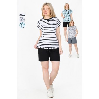 Костюм  женский       из кулирки    футболка с шортами   в ассортименте     