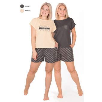 Пижама  женская       из кулирки    футболка с шортами   в ассортименте     