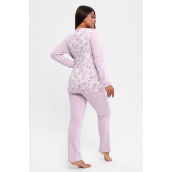 Пижама  женская       из кулирки    кофта с брюками      Kuzina Одежда