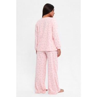 Пижама  женская       из кулирки    кофта с брюками      Kuzina Одежда