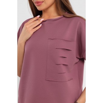 Костюм  женский       трикотажный    футболка с брюками   розовый