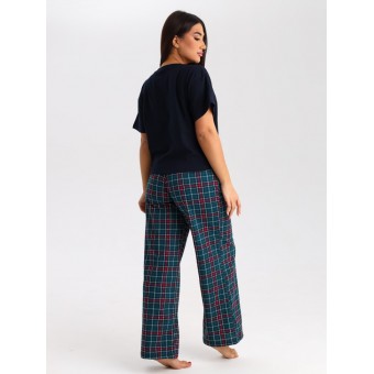 Костюм  женский       из кулирки    футболка с брюками   зеленый