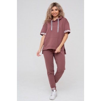 Костюм  женский       трикотажный    кофта с брюками   розовый