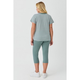 Пижама  женская       из кулирки    футболка с легинсами   Оливковый