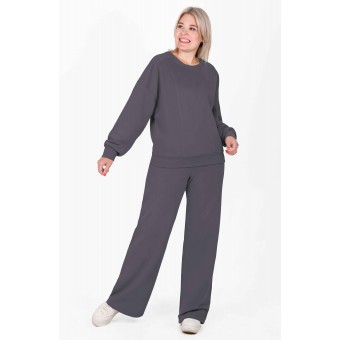 Костюм  женский       из футера    кофта с брюками   в ассортименте  однотонный
