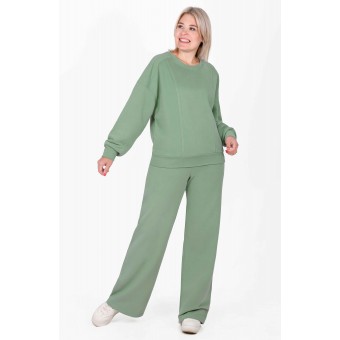 Костюм  женский       из футера    кофта с брюками   в ассортименте  однотонный