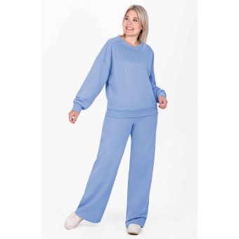 Костюм  женский       из футера    кофта с брюками   в ассортименте  однотонный