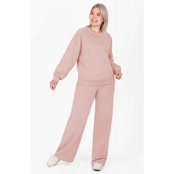 Костюм  женский       из футера    кофта с брюками   в ассортименте  однотонный