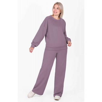 Костюм  женский       из футера    кофта с брюками   в ассортименте  однотонный