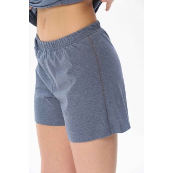 Костюм  женский       трикотажный    майка с шортами   серый  однотонный