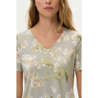 Пижама  женская       из вискозы, из кулирки    футболка с шортами   Серый, Зеленый