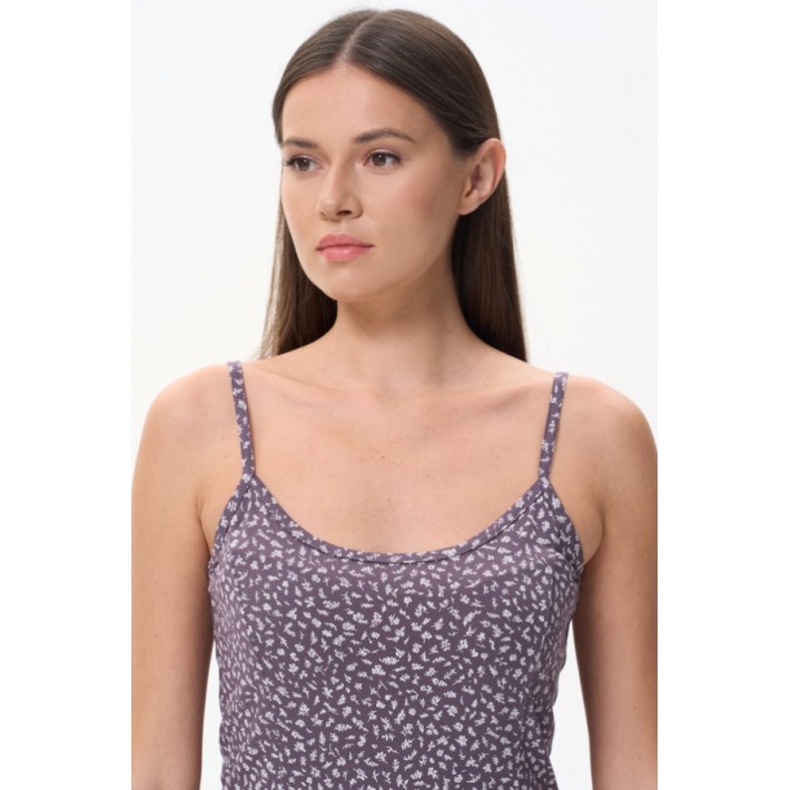 Пижама женская из вискозы майка с шортами Сливовый