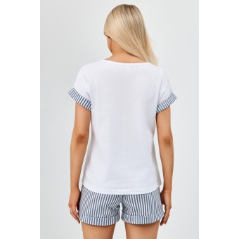 Пижама  женская       из кулирки    футболка с шортами   серая