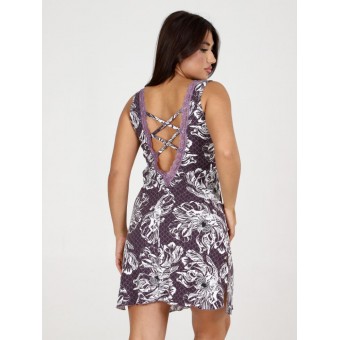 Сорочка  женская       из вискозы     без рукавов  фиолетовая