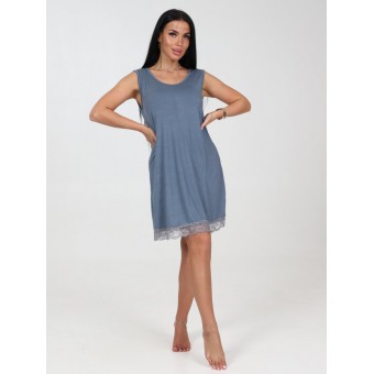 Сорочка  женская       из вискозы     без рукавов  серая