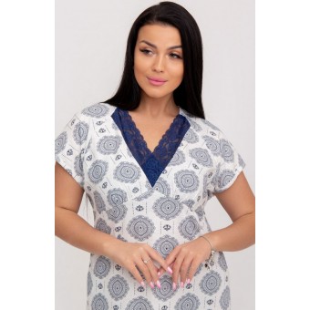 Сорочка  женская       из кулирки     с коротким рукавом